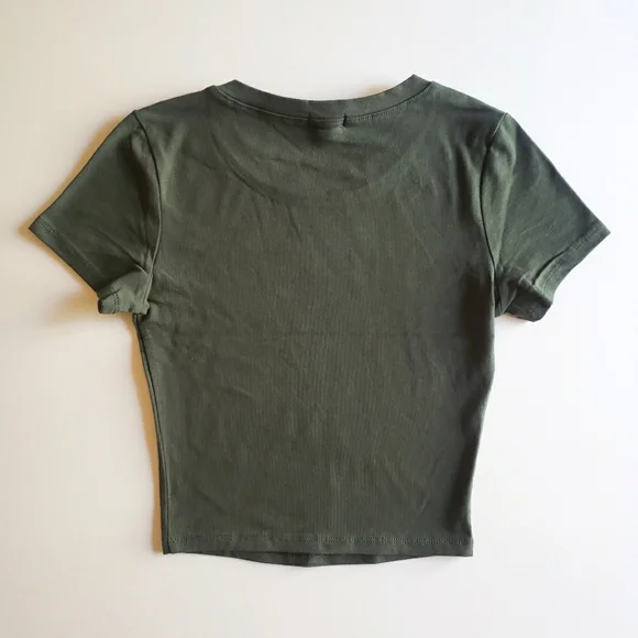 Olive Crop Top - Picture 2 of 2